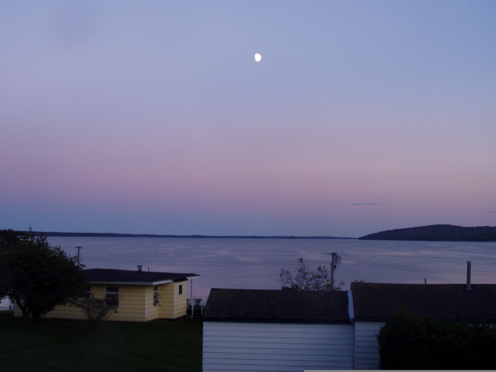 Belfast, ME: This was taken from the deck of a room at the Colonial Gables Motel and Cottages on the northern side of the city, along Route 1.