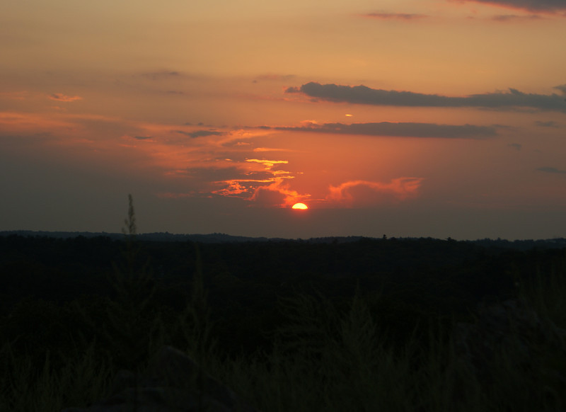 Saugus, MA: Sun Down in Saugus: A mid-summer sunset shot from Hitching Hill Rd
