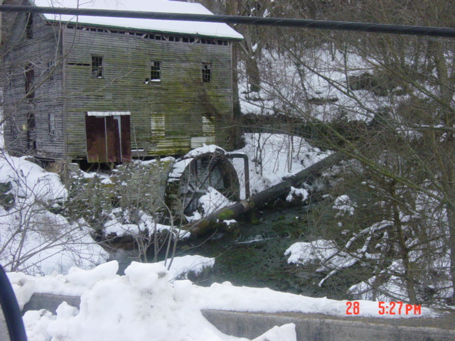 Fredericksburg, IN: Becks Mill before restoration Big Snow of 04