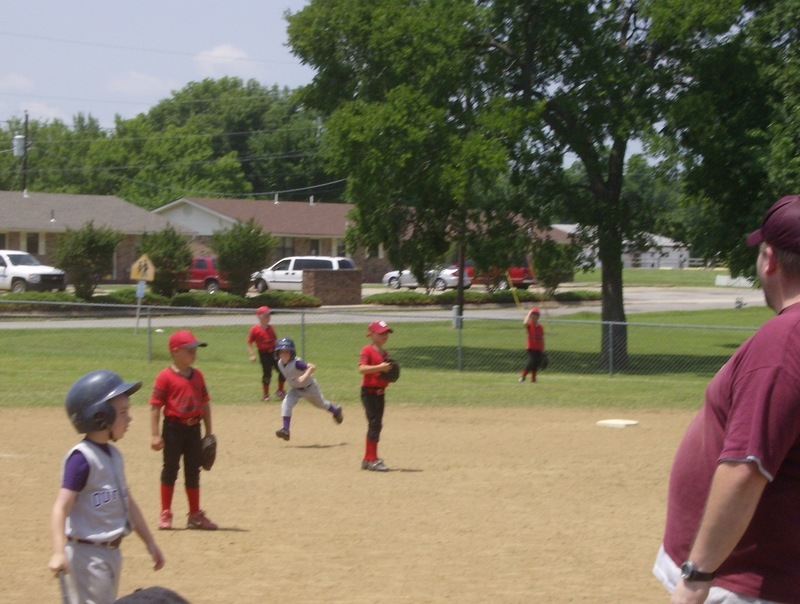 Pocola, OK: Playing Tee Ball in the Summer