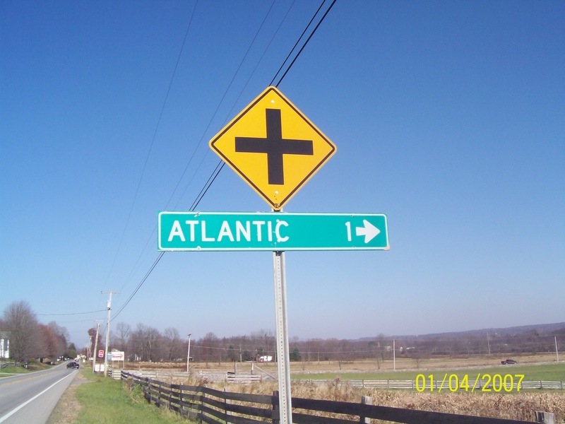 Atlantic, PA: Atlantic Sign on Rt. 18 going north