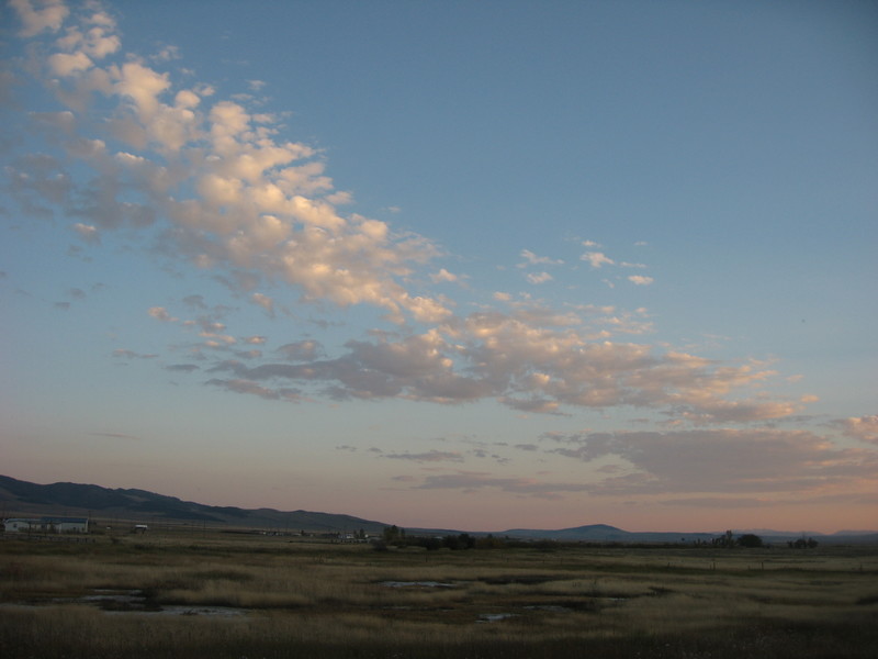 White Sulphur Springs, MT: Looking south at sunset October 2010