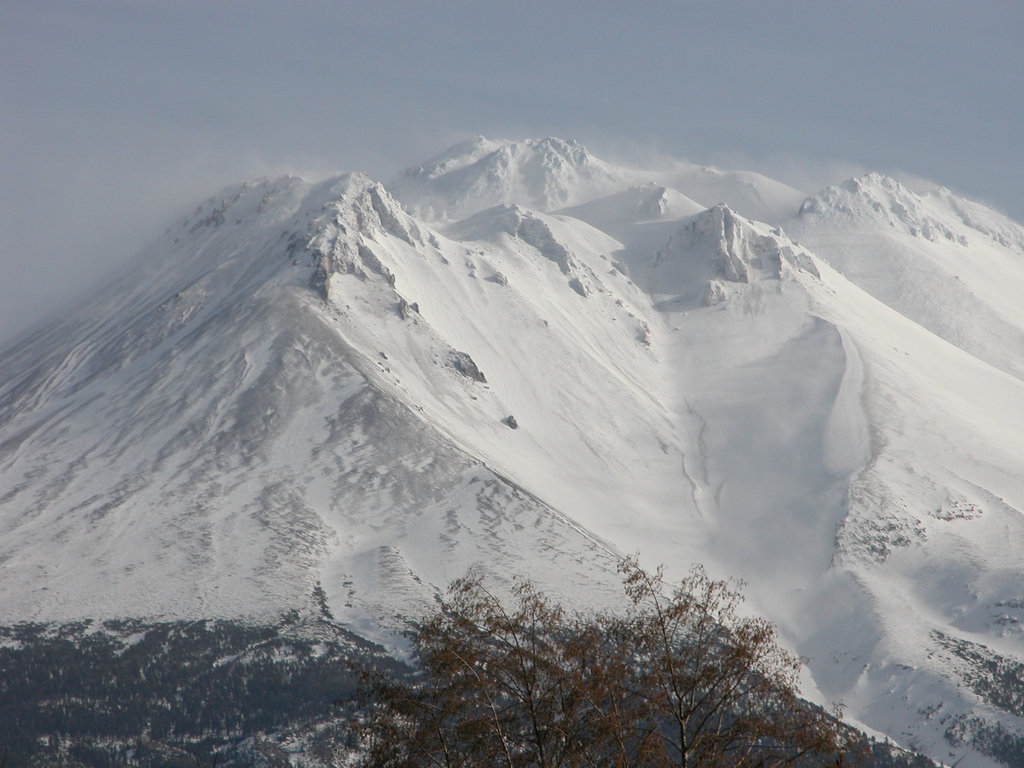 Mount Shasta, CA: snowy mt. shasta