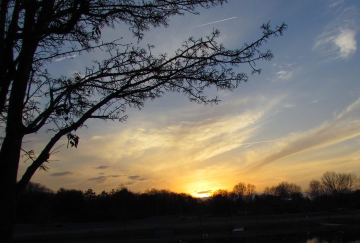 Oak Ridge, TN: Sundown on the last evening of 2010 in Melton Lake Park, Oak Ridge TN