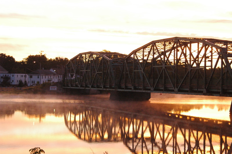 Howland, ME: Howland Bridge at sunrise