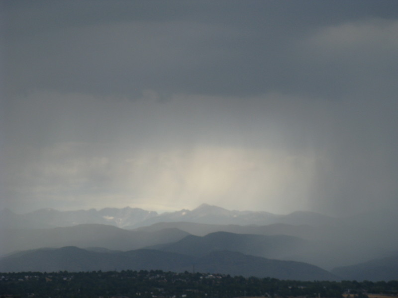 Lafayette, CO: A view of stormy mountains from 120th