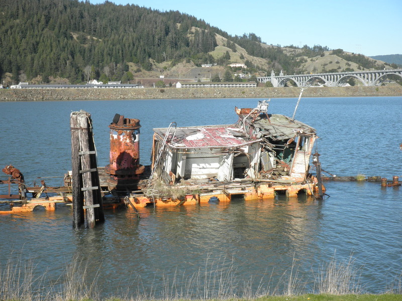 Gold Beach, OR: The Hume at the Patterson Bridge area Gold Beach