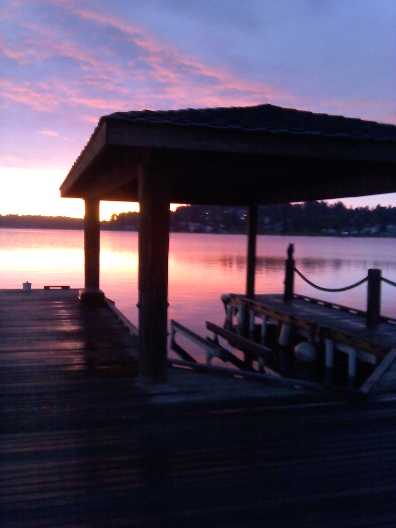 Lake Stevens, WA: Dock at Sunset2