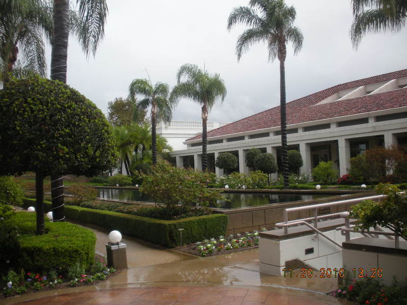 Yorba Linda, CA: Richard M Nixon Presidential Museum - who says it never rains in southern California
