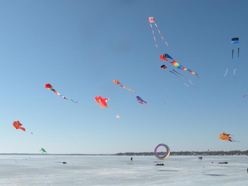 Clear Lake, IA: Kite show in February