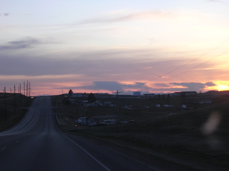 Gillette, WY: Sunset in Gillette, with the Big Horn Mountains in the distance