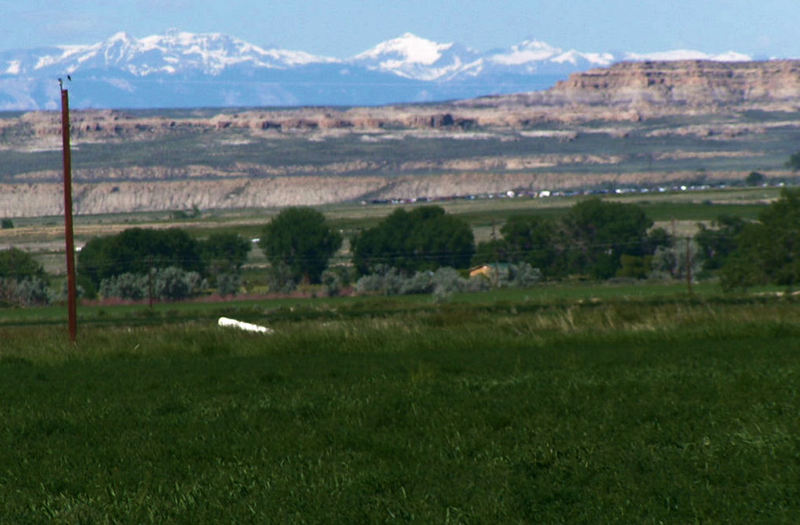 Frannie, WY: Ranch Land near Frannie, Beartooth Mountains in the back.