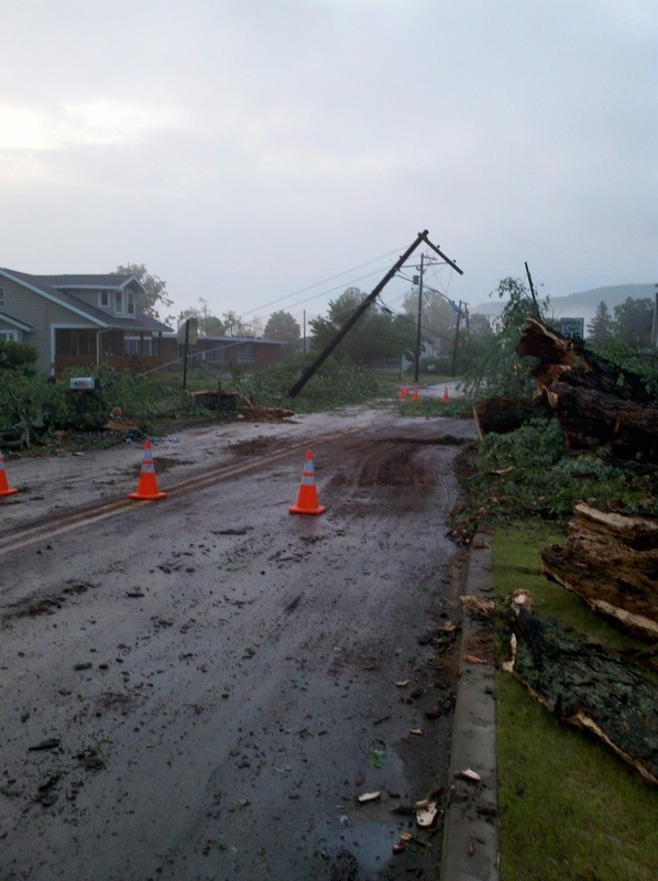 Knoxville, PA: this is a pic of main street after the big storm on 5/30/2011
