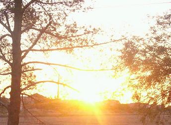Buckeye, AZ: Sunset over Beloat Road