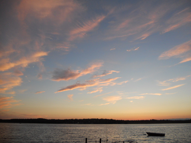 Orange Lake, NY: Orange Lake at sunset July 4th 2011