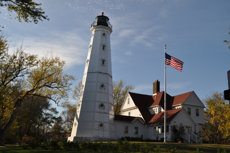 Milwaukee, WI North Point Lighthouse on the bluff overlooking Lake