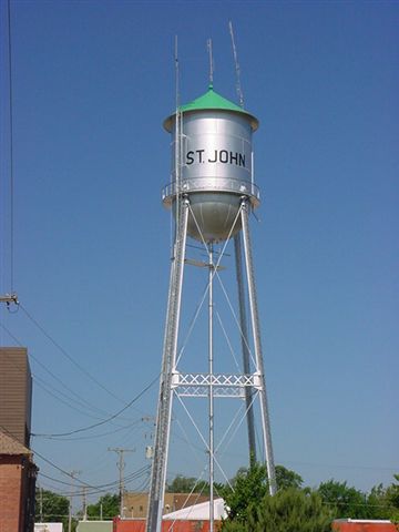 St. John, KS: water tower