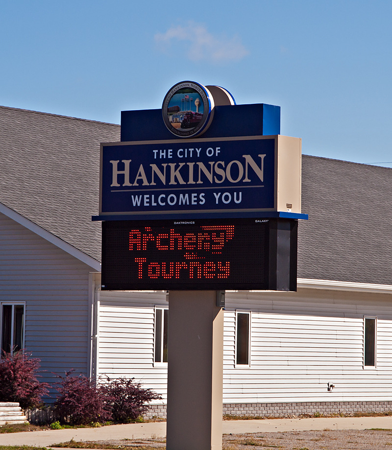 Hankinson, ND Sign Outside City Hall photo, picture, image (North