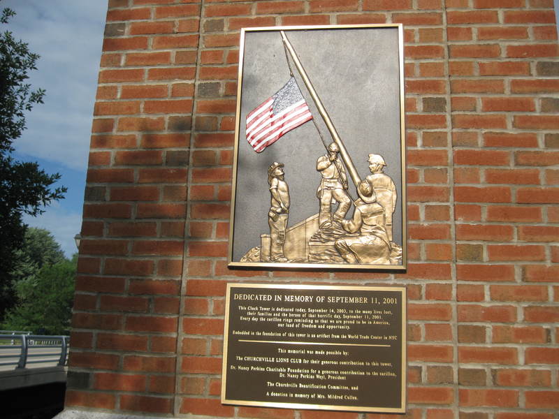 Churchville, NY: The Clock Tower in Churchville is dedicated in memory of September 11, 2001