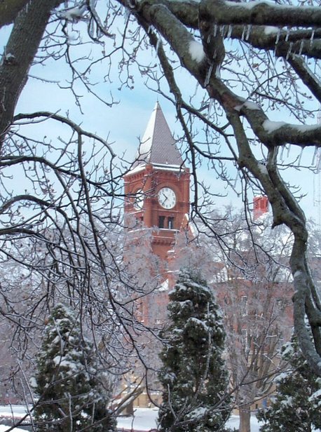 Fairfield Ia Winter Time Jefferson County Courthouse