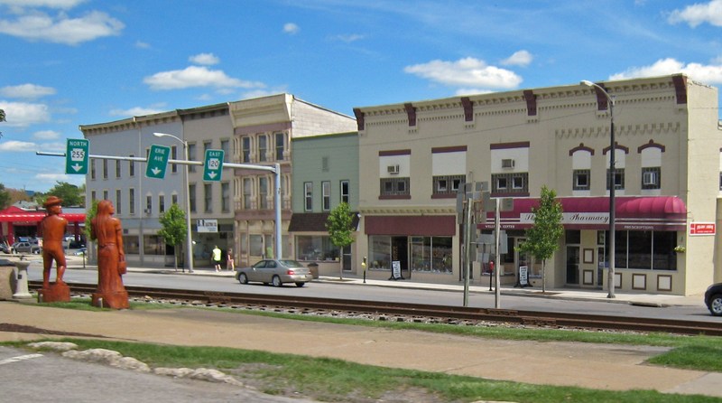 St. Marys, PA: Looking from diamond toward South-East on Railroad st.