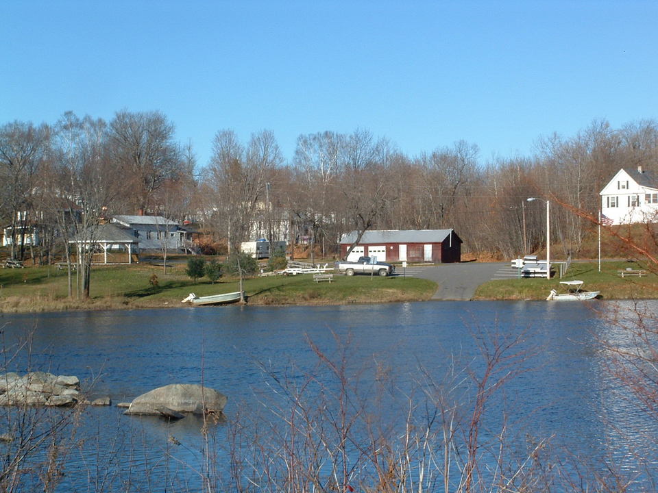 Milo, ME: Milo public boat ramp on Sebec river