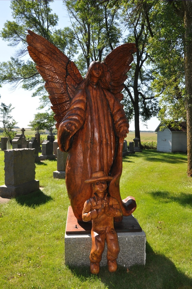 Spring Hill, MN Wood Carving at St Micheals Cemetary photo, picture