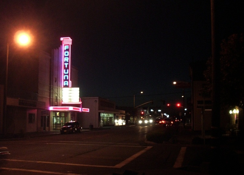 Fortuna, CA: City of Fortuna California at night
