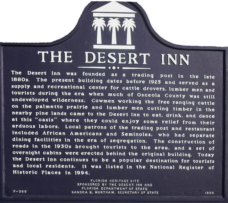 Yeehaw Junction, FL: YeeHaw Junctions Historic Desert Inn Marker