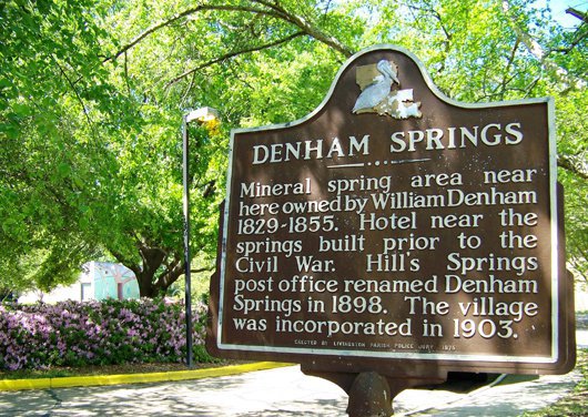 Denham Springs, LA: sign about town