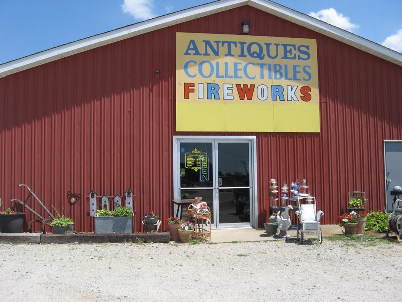 Rochester, IN: Petunia's Antiques & Treasures and Windy City Fireworks
