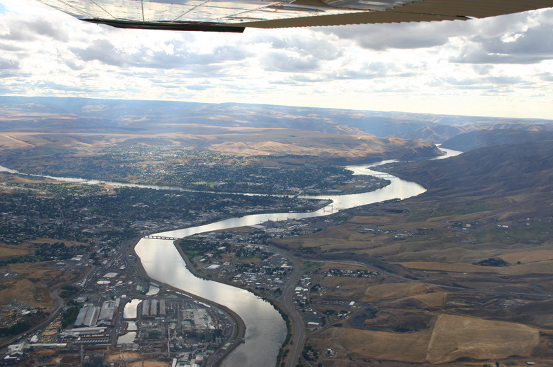 Lewiston, ID: Confluence of the Snake and Clearwater Rivers at Lewiston ID & Clarkston WA