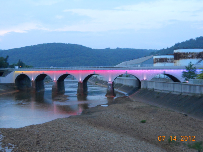 Johnstown, PA: Newly refaced and lit Stone Bridge