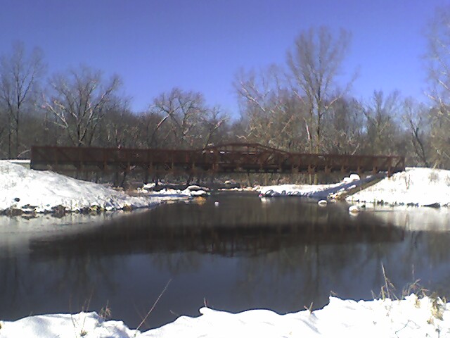 Mount Pleasant, MI: Foot Bridge over Chippewa river. (January 2006)
