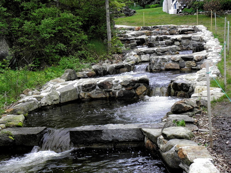Nobleboro, ME: This is the Alewive Fish Ladder in Damariscotta Mills Maine