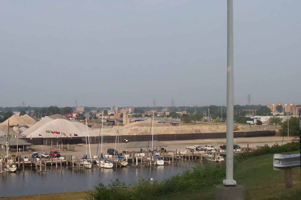 Benton Harbor, MI: A view of Benton Harbor from the St. Joseph river.