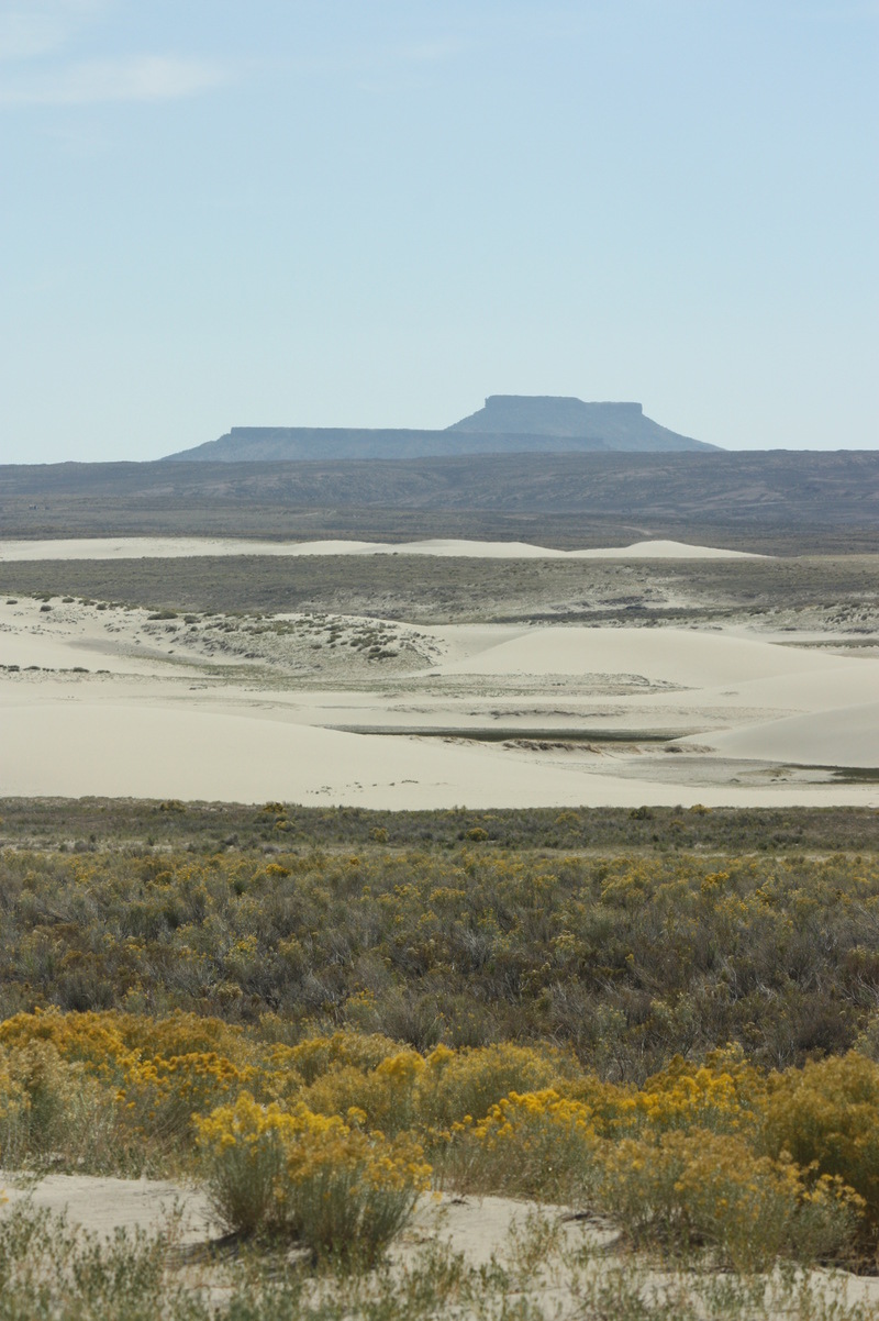 Rock Springs, WY: Pilot Butte from the Killpecker Sand Dunes