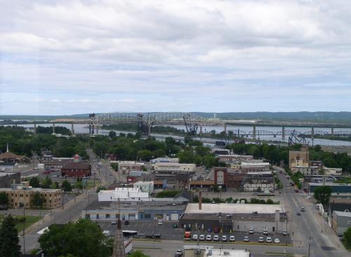 Sault Ste. Marie, MI : View of city from Tower of History photo