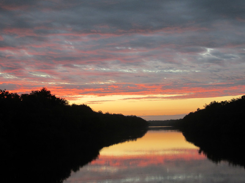 Lillington, NC: This is a beautiful morning shot of the Cape Fear River over the bridge.