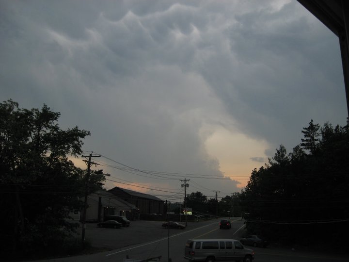 Dracut, MA: June 2, 2011 - the day of the crazy tornados - clouds over Back to the Boathouse, Dracut Ma