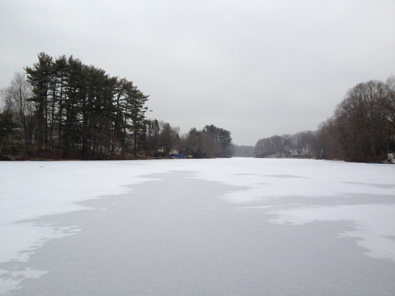 Fairfield, CT: Fairfield lake - after snow
