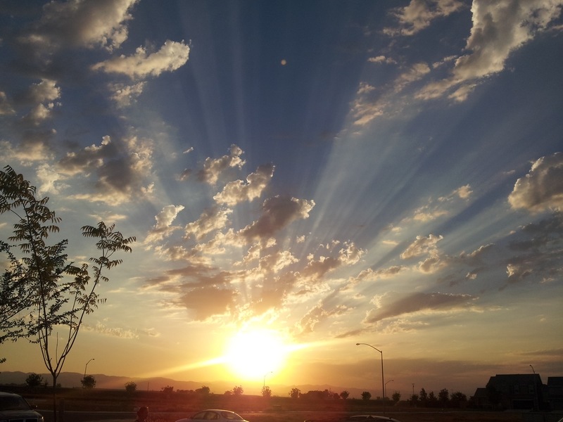 Gustine, CA: sunset on via basilicata in Gustine, CA