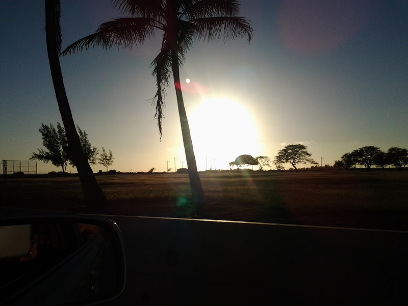 Ewa, HI: *Sunset at the Bush*aka*Habush* Ewa Beach, Hawaii.