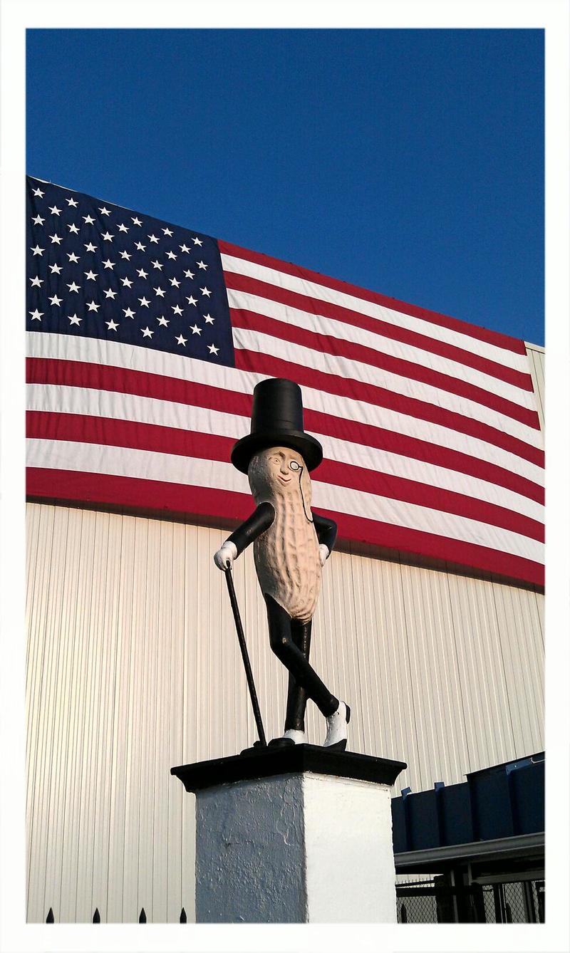 Suffolk, VA: 9/11/2011 Mr.Peanut showing his support for our Troops and their Families.