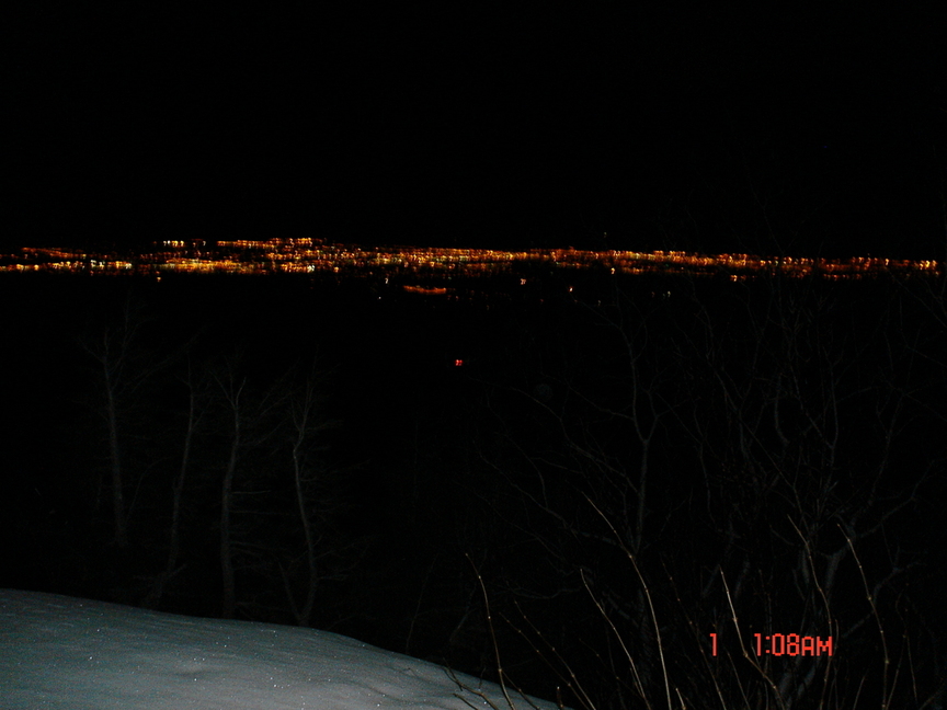 Anchorage, AK : flat top looking down on Anchorage on New Years morning