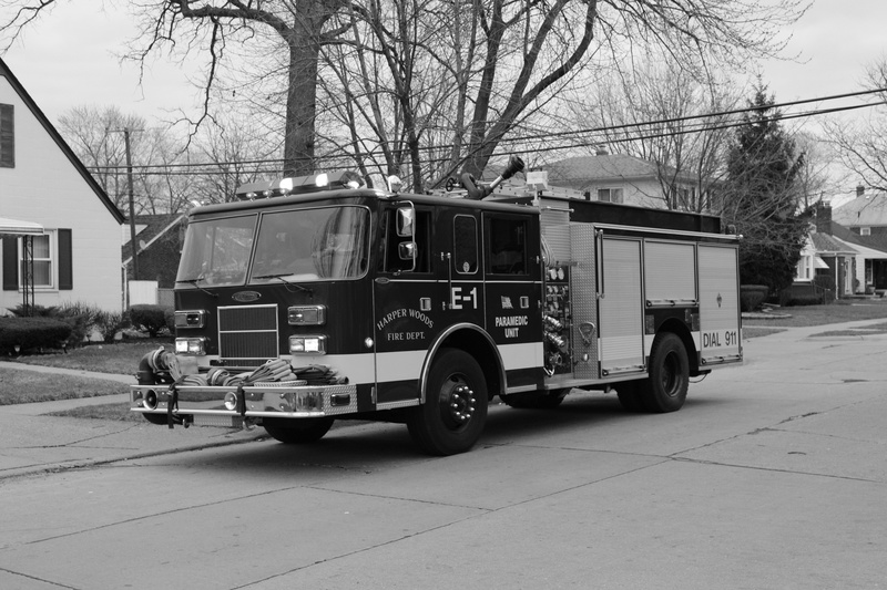 Harper Woods, MI: Fire Truck on Washtenaw st.
