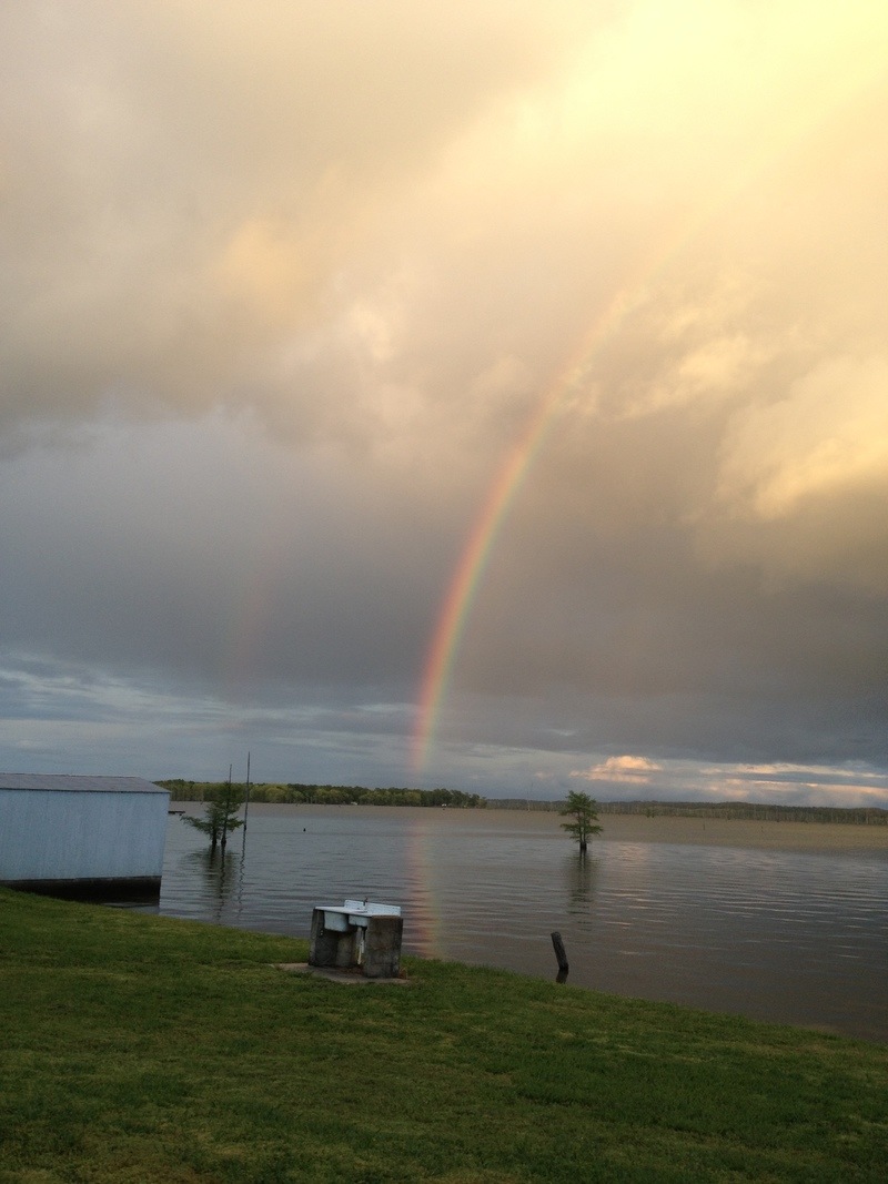 Mayflower, AR: May 4, 2013 double rainbow on Lawrence Landing in Conway, AR