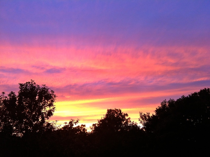 Bristol, RI: Sunset over the mt. Hope bay