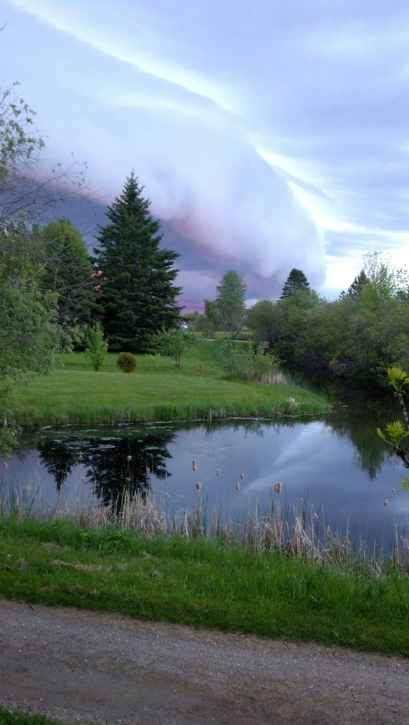 Warroad, MN Cloud going over the lake, view from the Warroad Estates