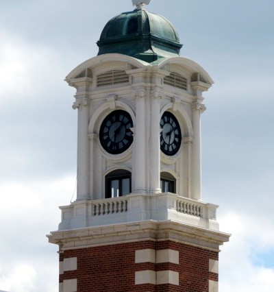 Hibbing, MN: The Clock Tower Above Village Hall. Installed in 1923.